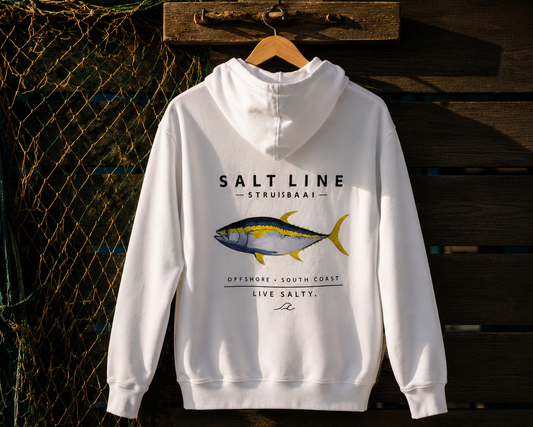 Salt Line Struisbaai Yellowtail Hoodie - White