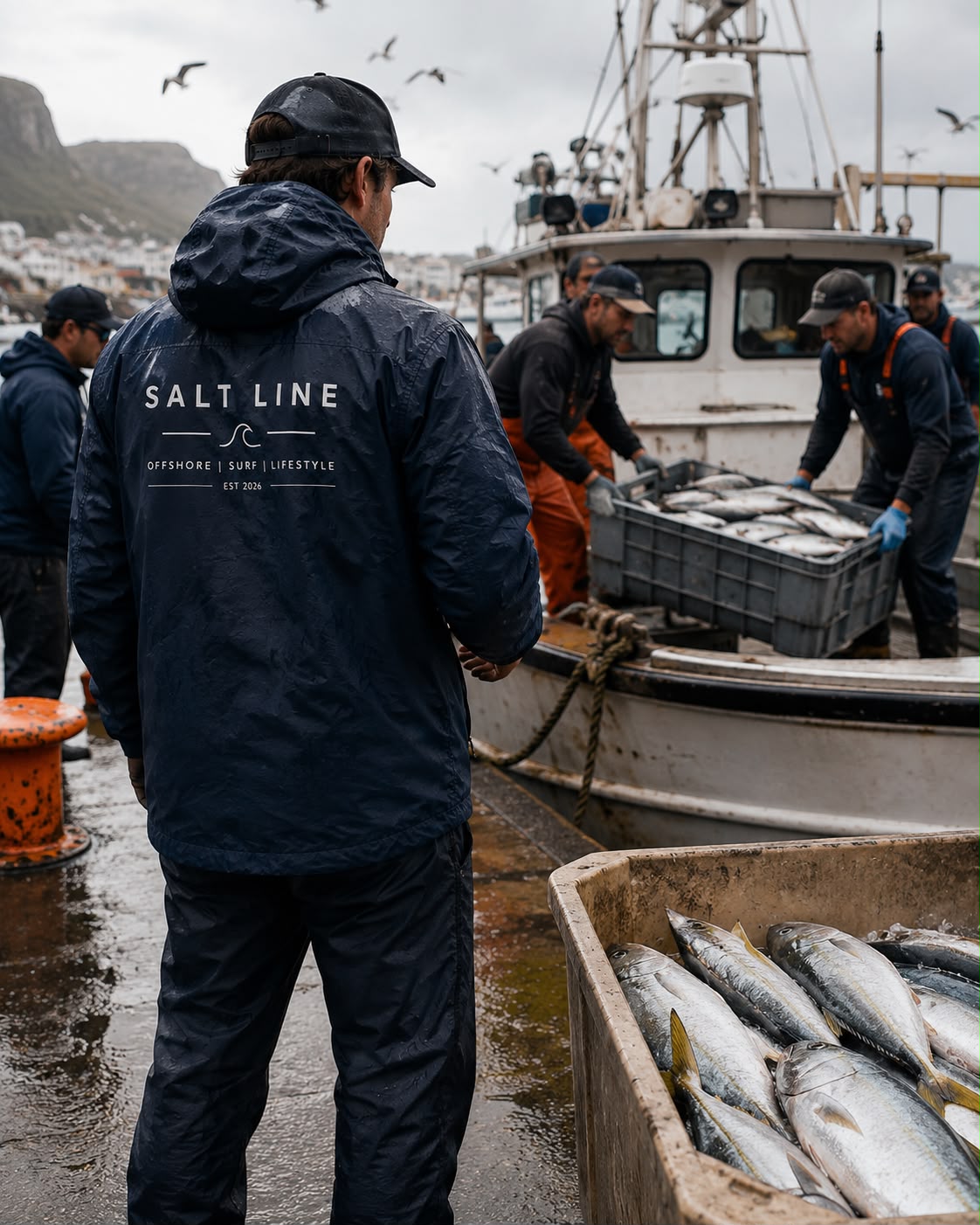 Salt Line Navy Fishing/Rain Jacket