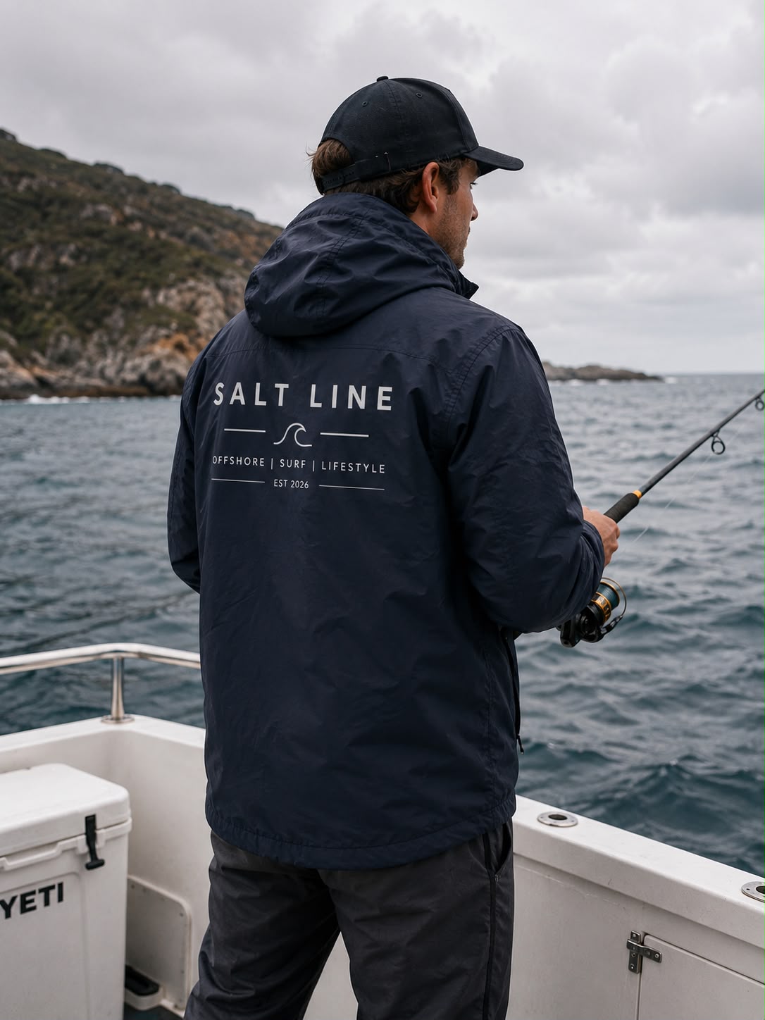 Salt Line Navy Fishing/Rain Jacket