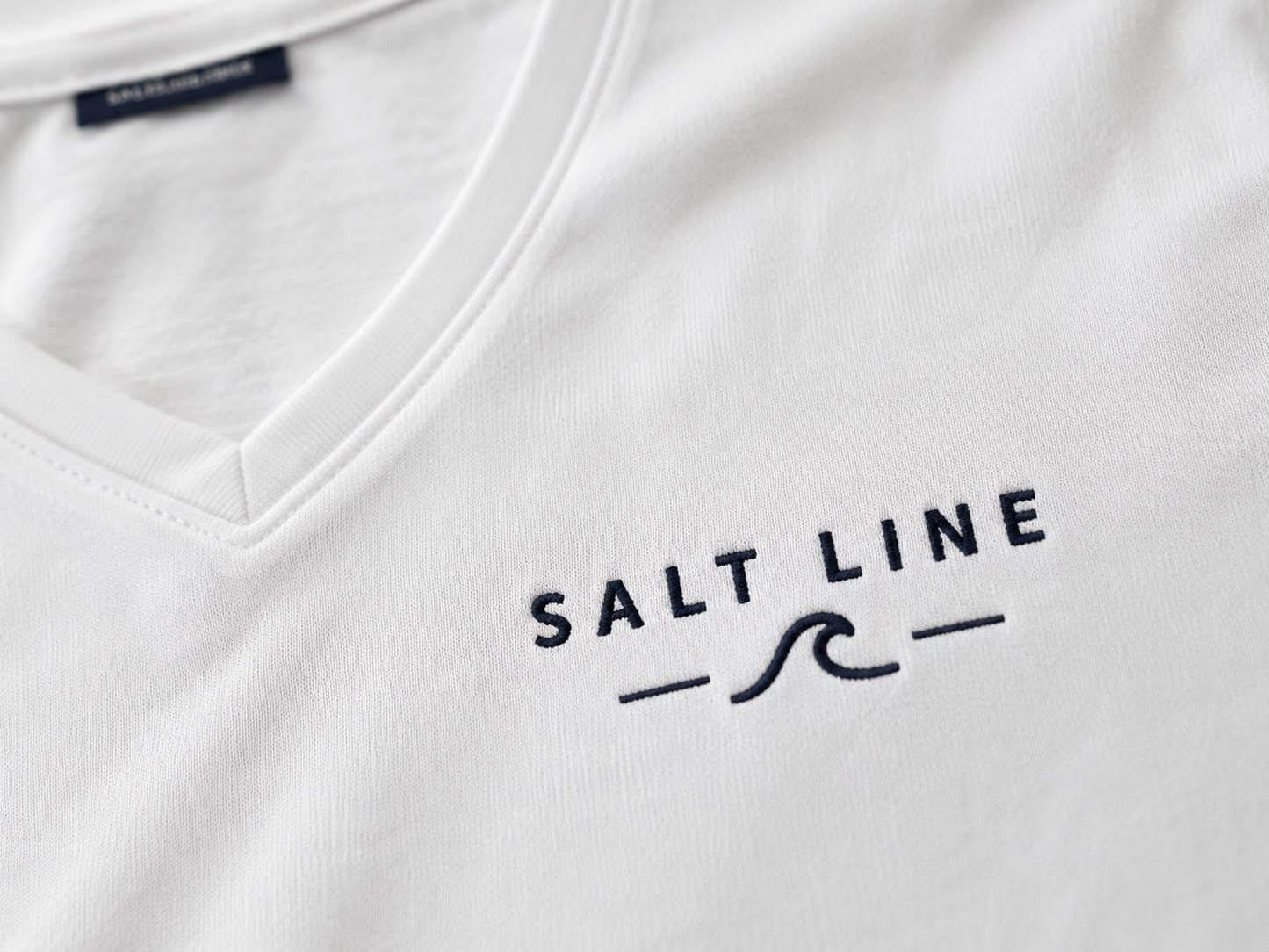Salt Line Classic V-Neck Tee – White
