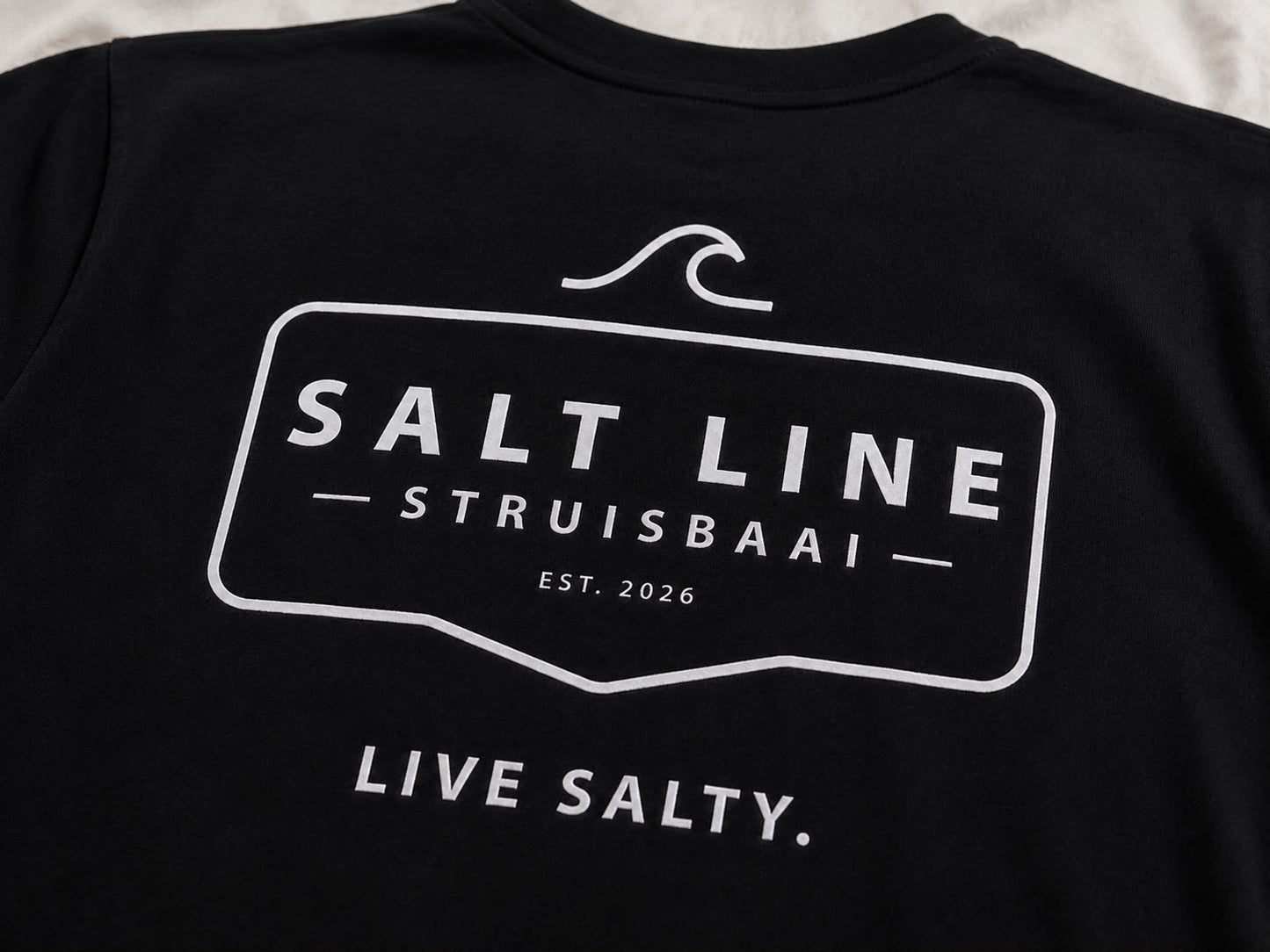 Salt Line Classic V-Neck Tee – Black