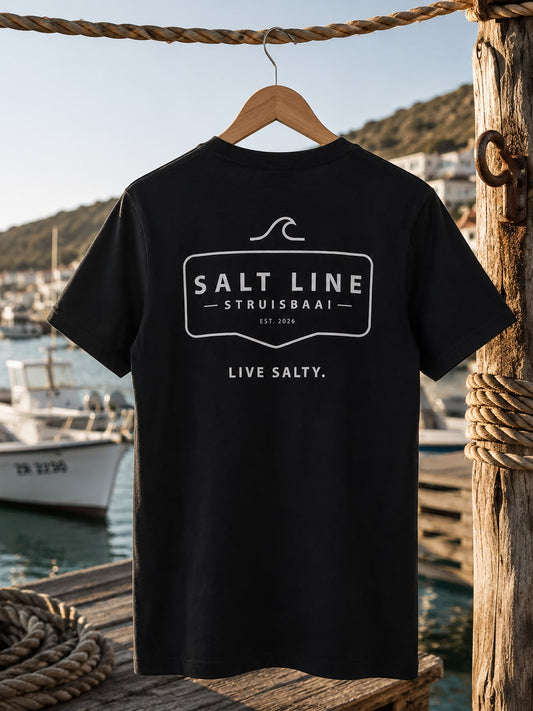 Salt Line Classic V-Neck Tee – Black