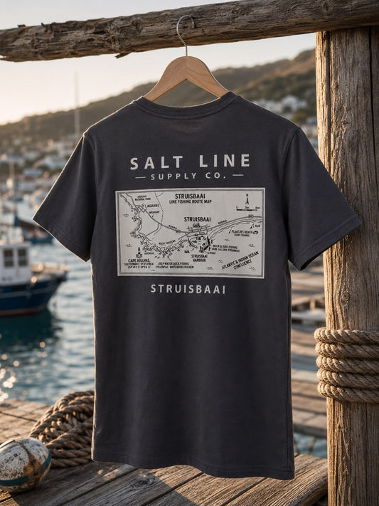 Salt Line Classic V-Neck Tee – Charcoal
